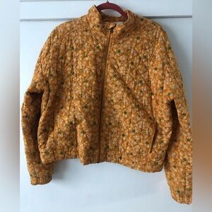 Quilted print bomber jacket